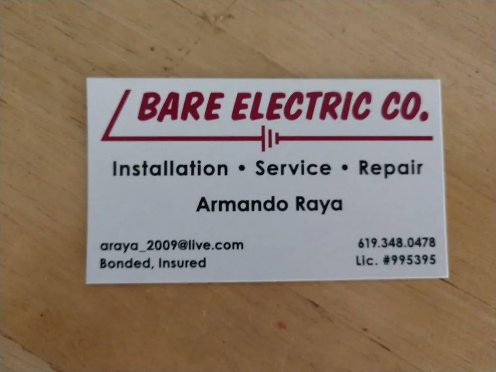 Slide of Bare Electric