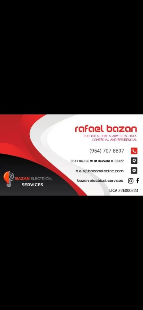 Slide of Bazan Electrical Services