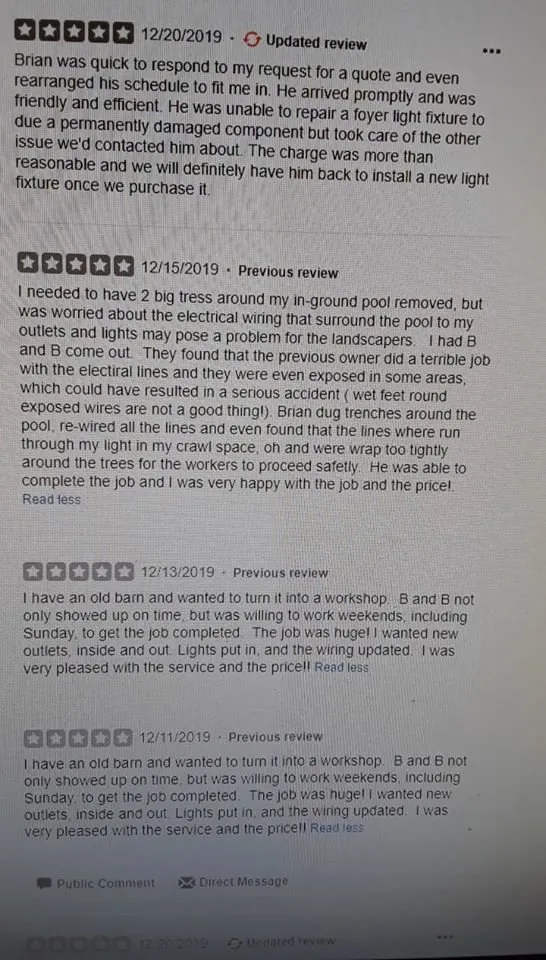 Slide of B&B Electricity and Contracting