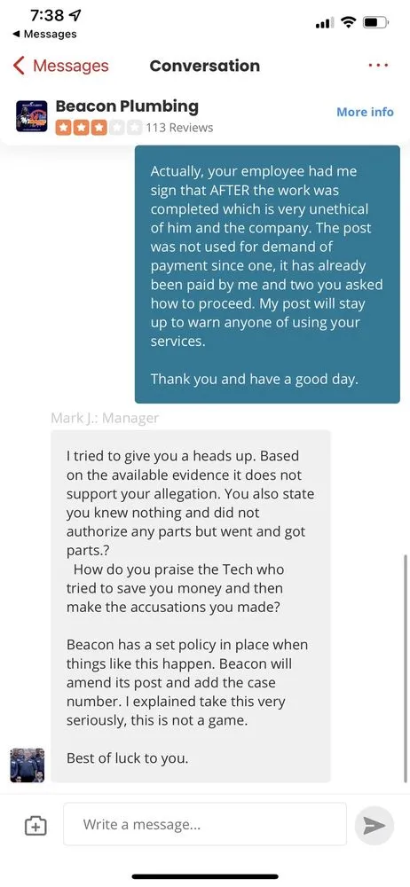 Slide of Beacon Plumbing