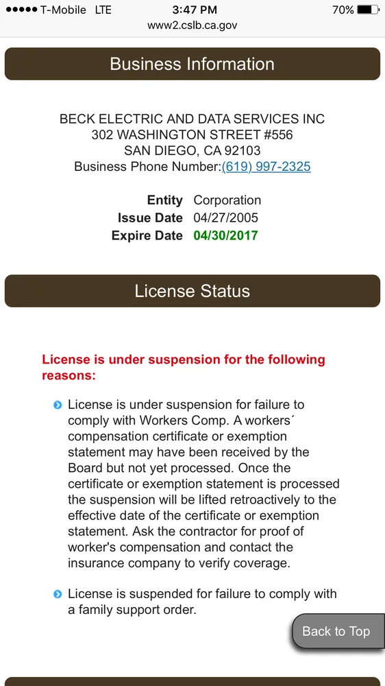 Slide of Beck Electric And Air Conditioning Services