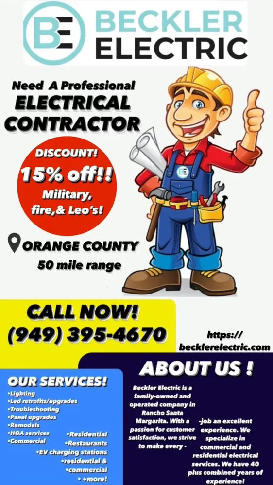 Reliable electrical repair in Santa Margarita, CA by Beckler Electric