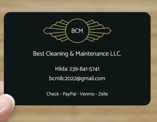 Best Cleaning & Maintenance. Logo