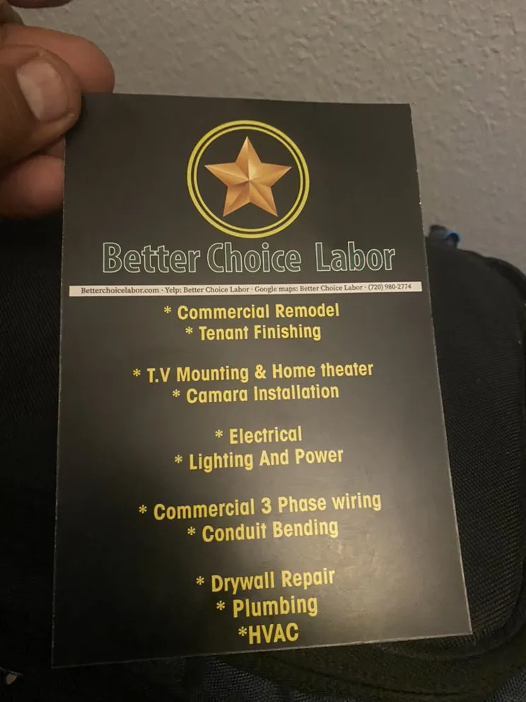 Slide of Better Choice Labor