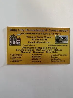 Bigg City Remodel Logo