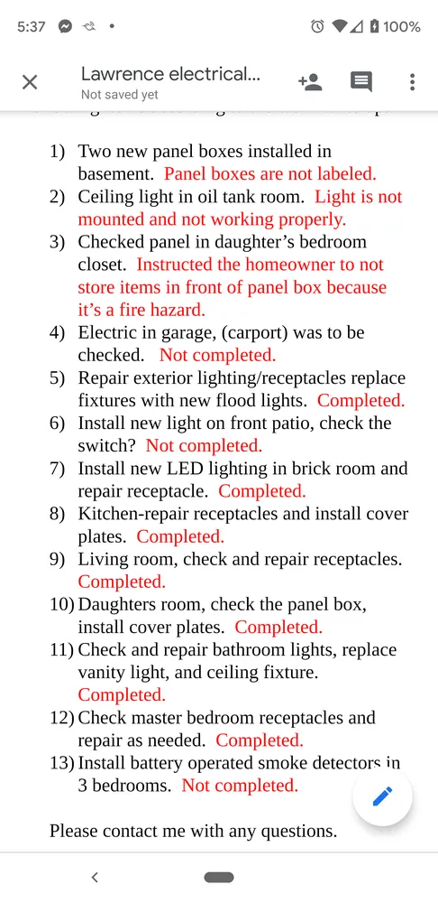 Slide of Blanding Electric
