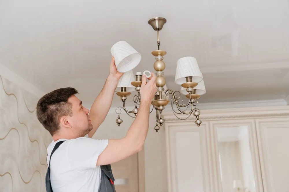 Licensed electrician providing lighting installation in ,