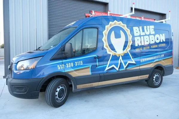 Blue Ribbon Cooling, Heating, Plumbing, & Electrical Logo