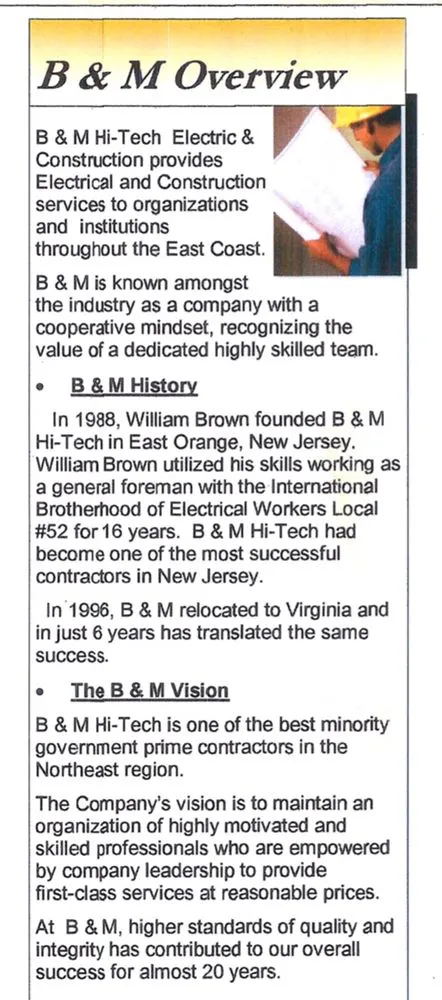 Slide of B&M Hi-TECH ELECTRIC & CONSTRUCION