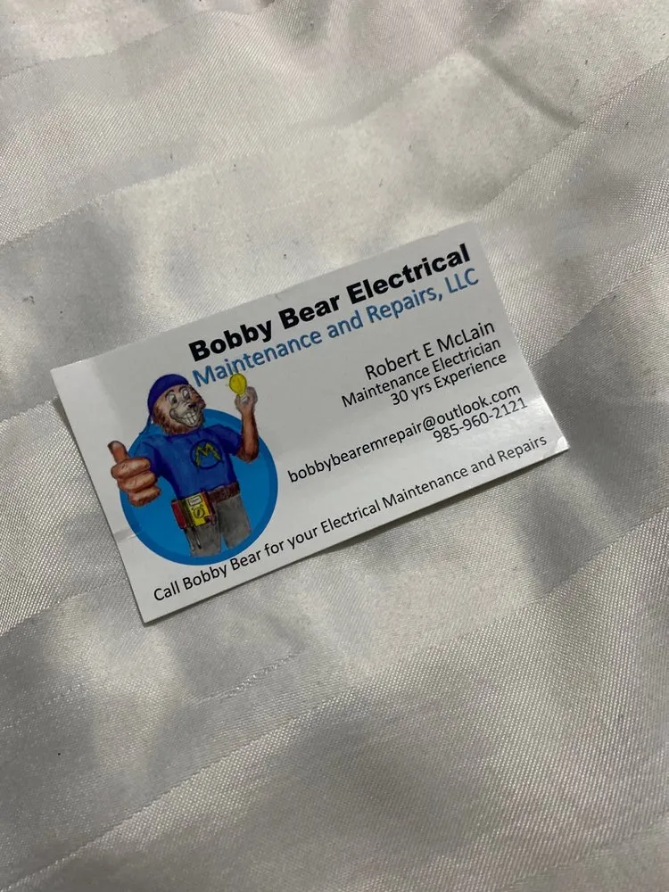 Slide of Bobby Bear Electrical Maintenance and Repairs