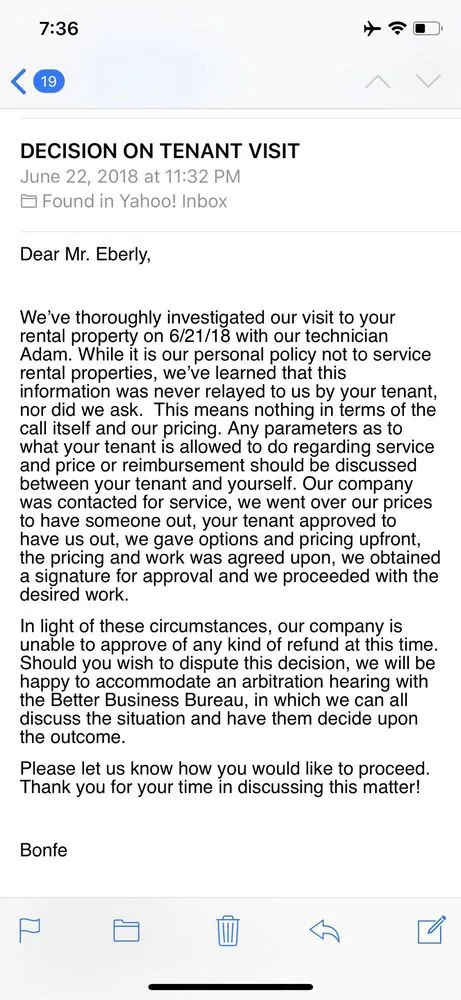 Slide of Bonfe Plumbing, Heating & Air Service