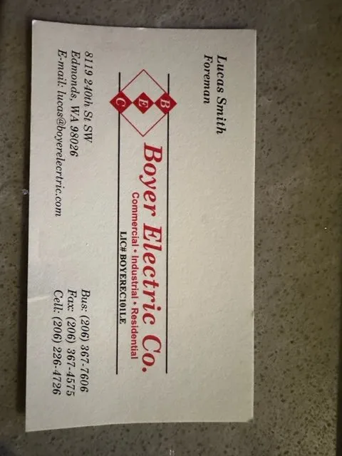 Slide of Boyer Electric Company