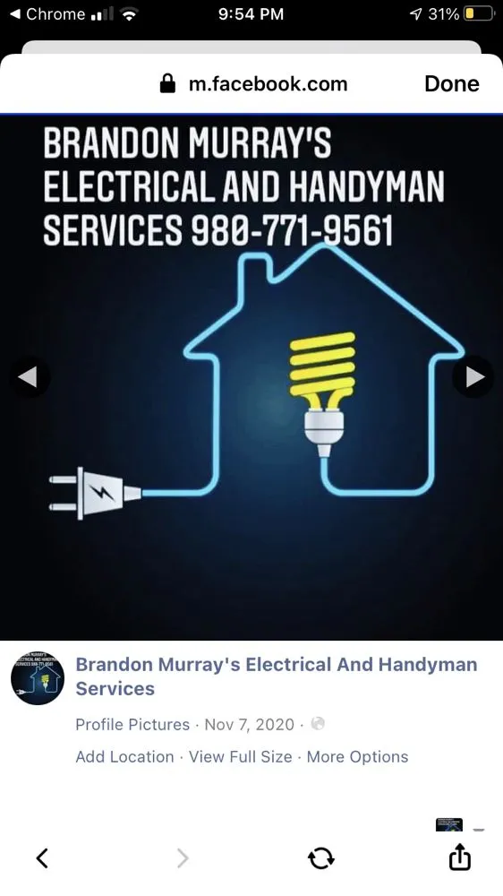 Licensed emergency electrical service service in ,  - Brandon Murray Electrical and Handyman Services