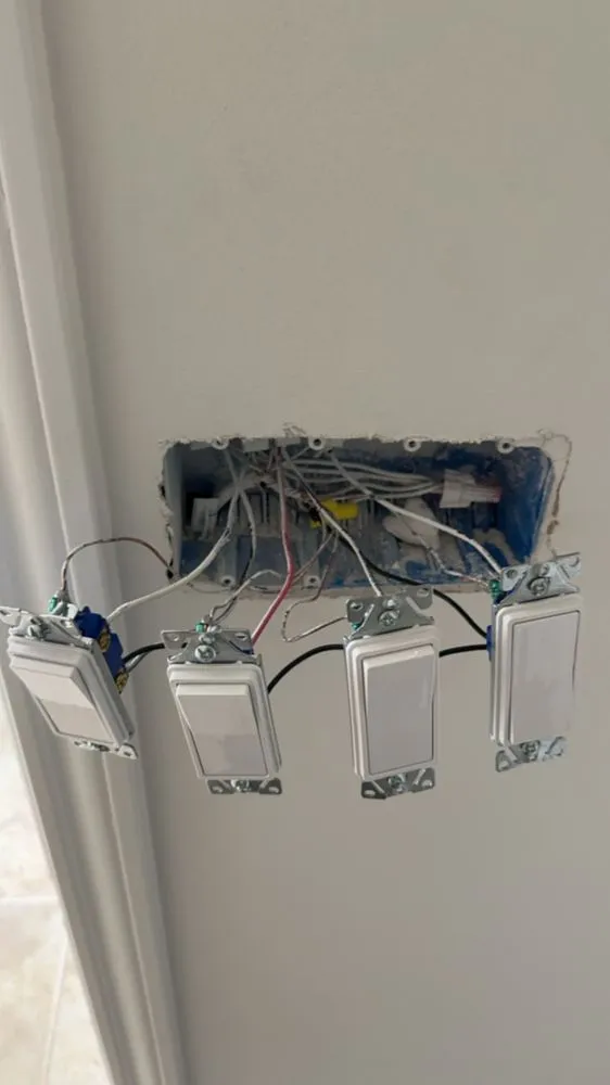 Slide of Brandon’s electrical remodeling