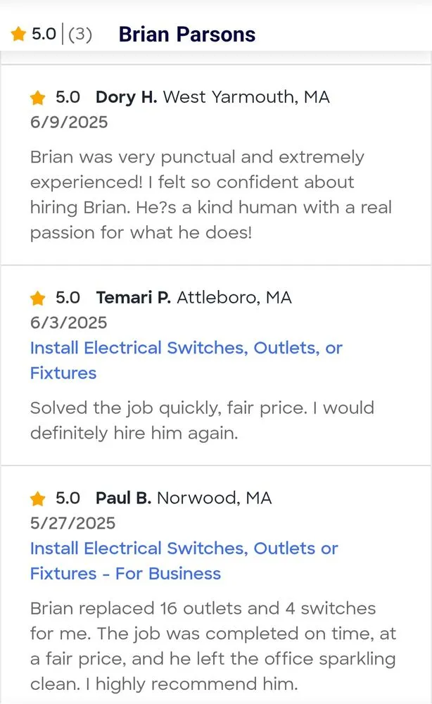 Slide of Brian Parsons Electric