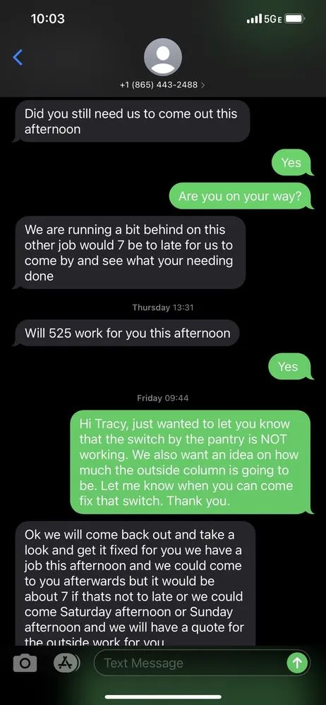 Slide of B&T Electrical and Handyman Services