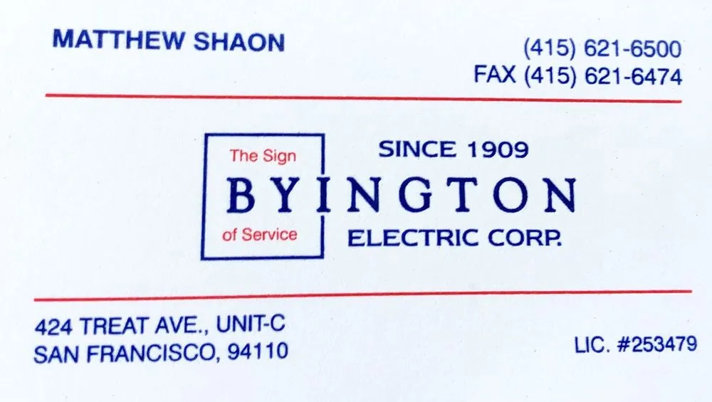 Slide of Byington Electric
