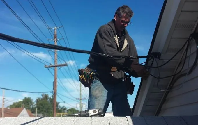 Licensed electrician providing emergency electrical service in , 