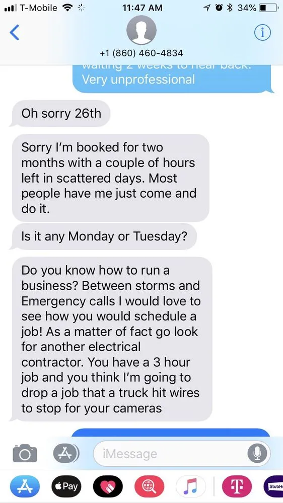 Licensed electrician providing wiring installation in , 