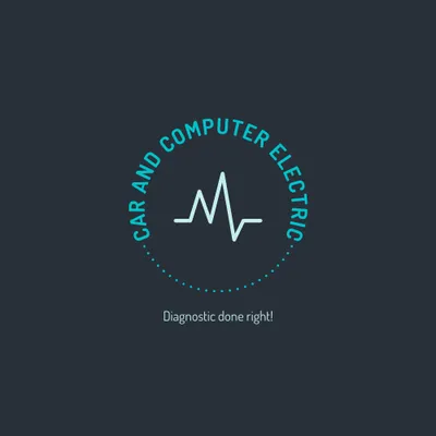 Car And Computer Electric Auto Repair