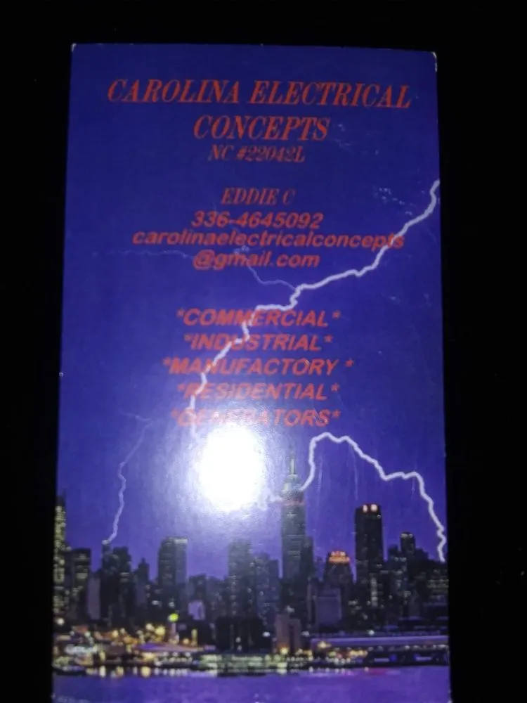 Slide of Carolina Electrical Concepts