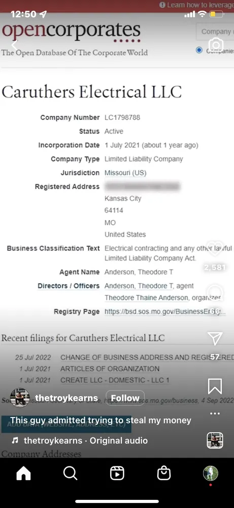 Slide of Caruthers Electrical Contracting