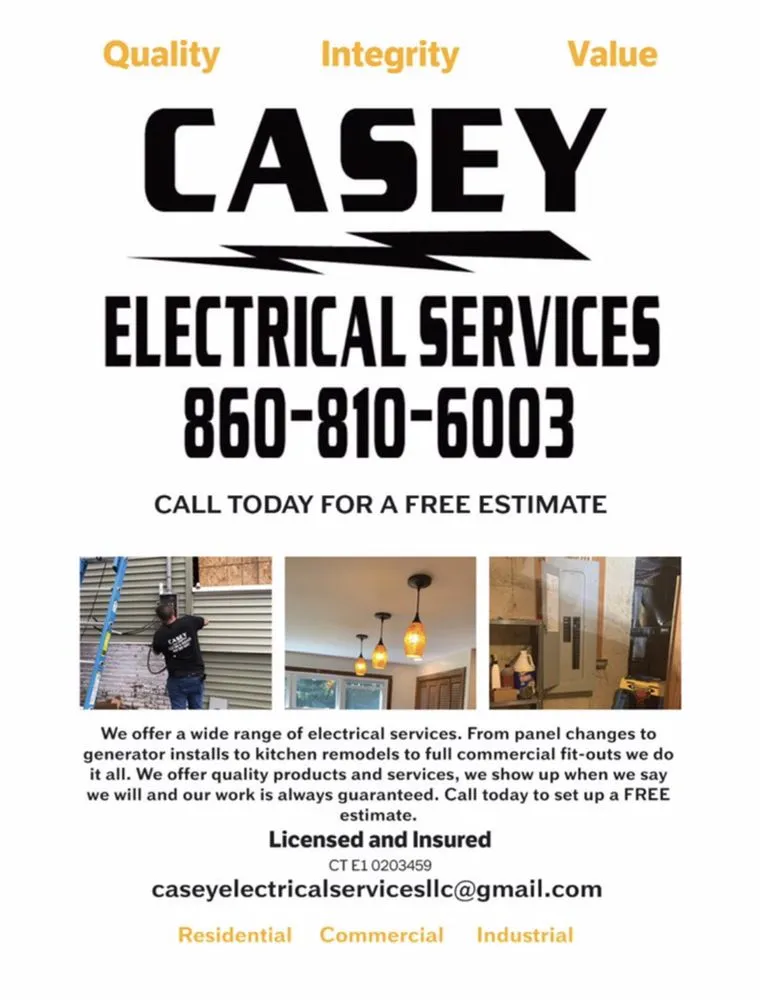 Slide of Casey Electrical Services