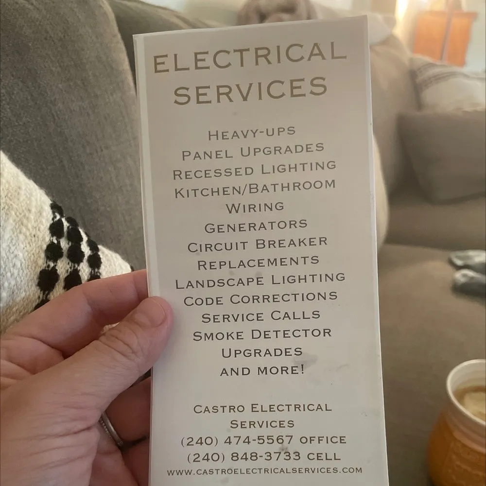Slide of Castro Electrical Services