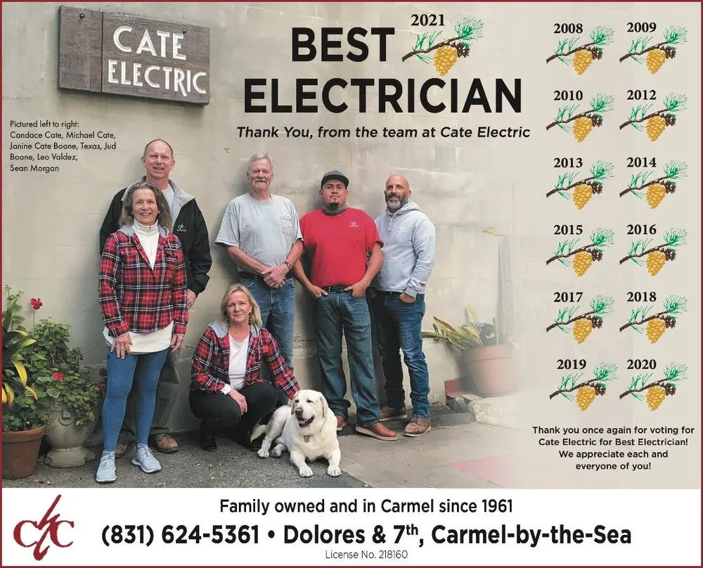 Affordable outlet and switch repair in Carmel, CA by Cate Electrical Co Inc