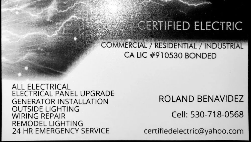 Slide of Certified Electric