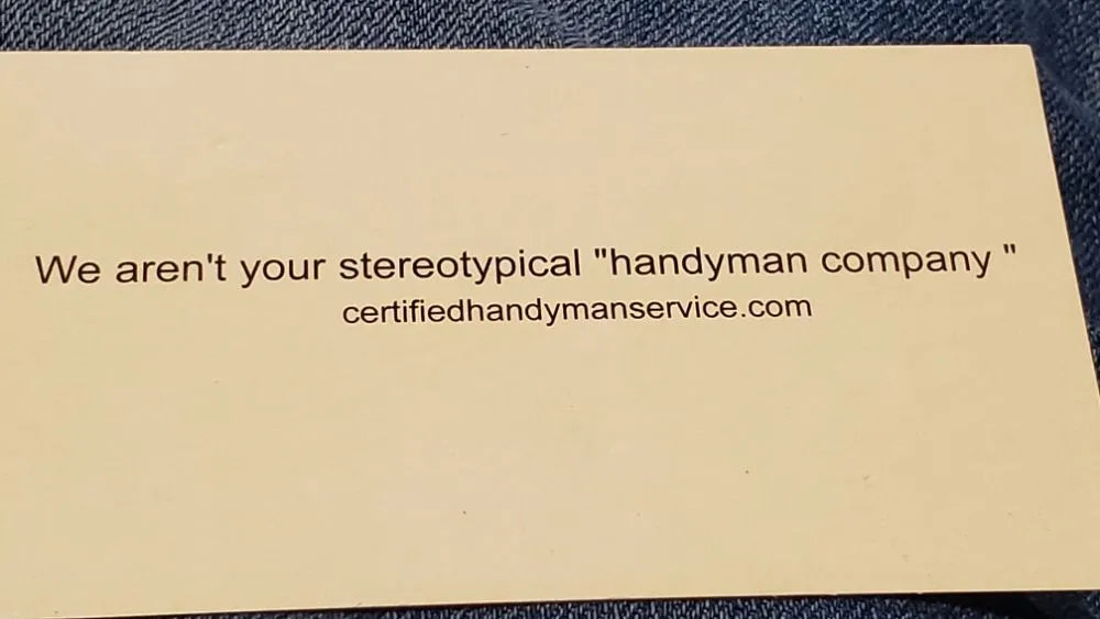Slide of Certified Handyman Service