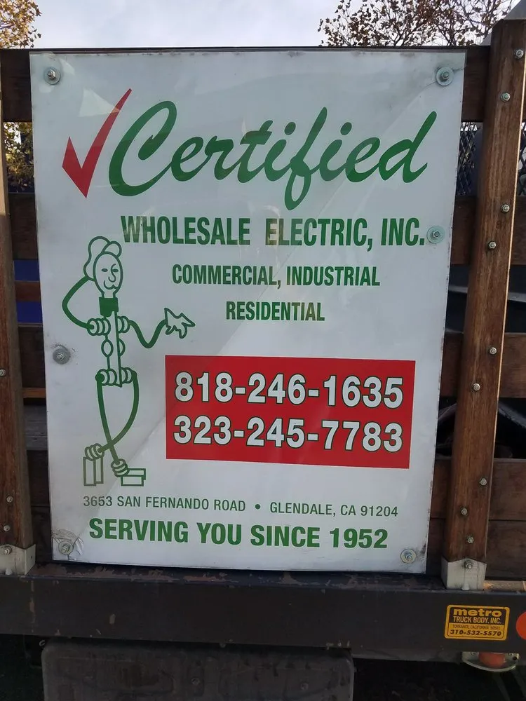 Slide of Certified Wholesale Electric