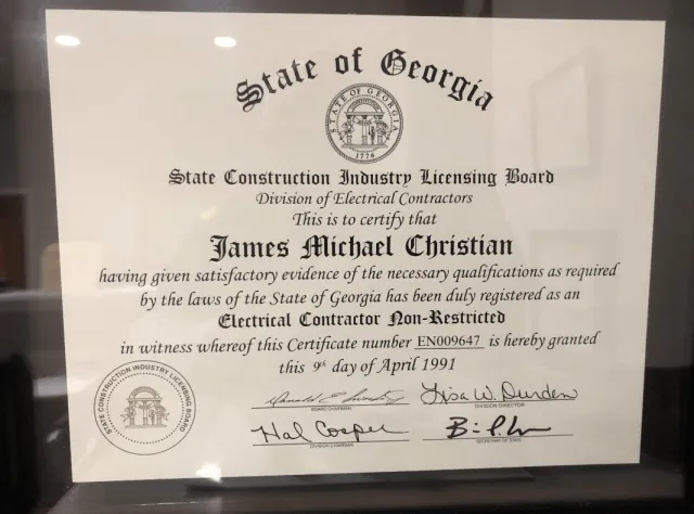 Slide of Christian Electric Service