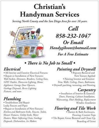 Slide of Christian's Handyman Services