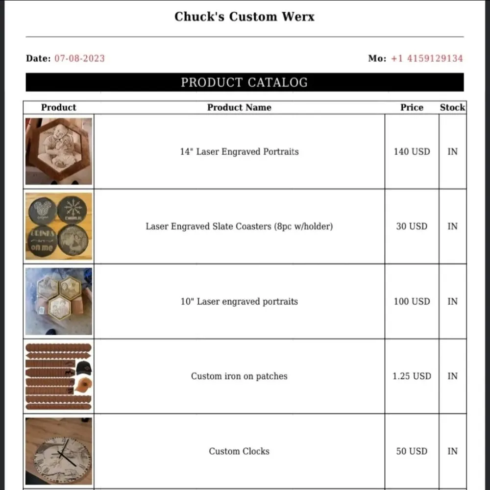 Slide of Chuck's Custom Werx