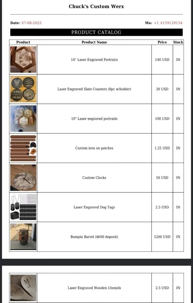 Slide of Chuck's Custom Werx