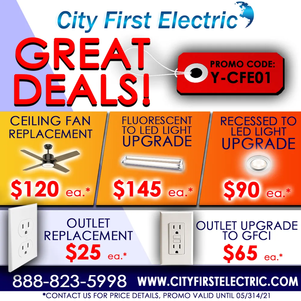 Emergency lighting installation service in , - City First Electric