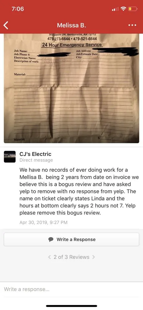 Slide of CJ's Electric