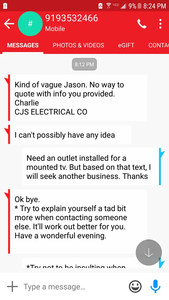 Slide of CJS Electric