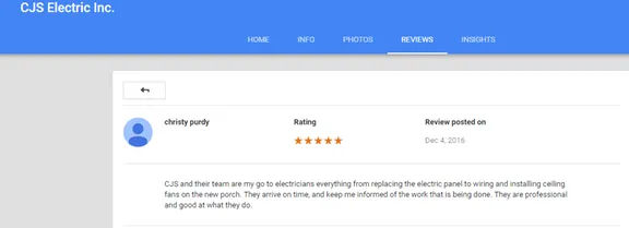 Slide of CJS Electric