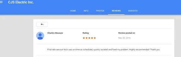 Slide of CJS Electric