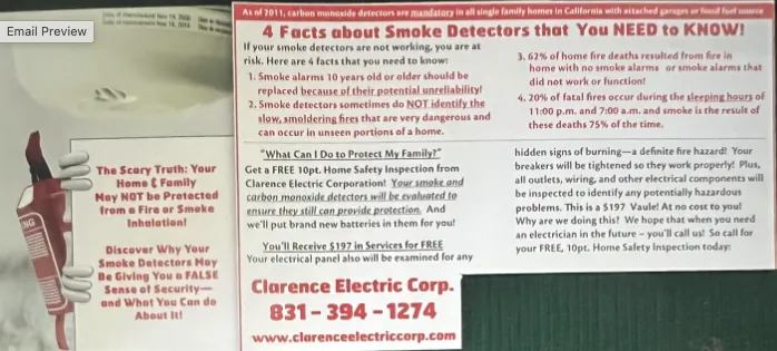 Slide of Clarence Electric