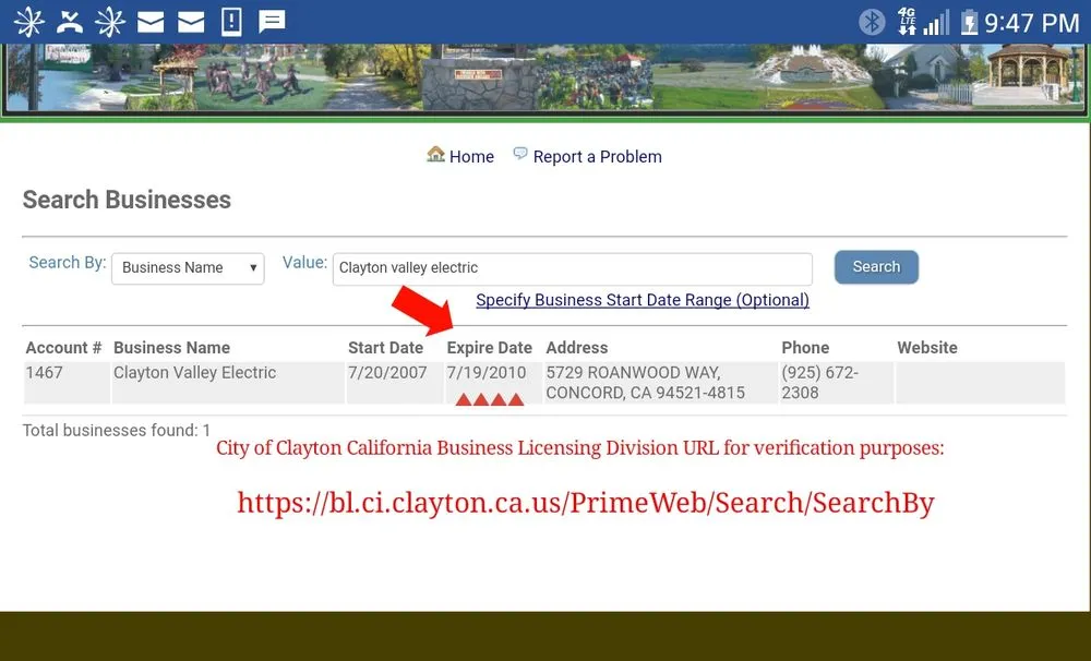 Slide of Clayton Valley Electric Co