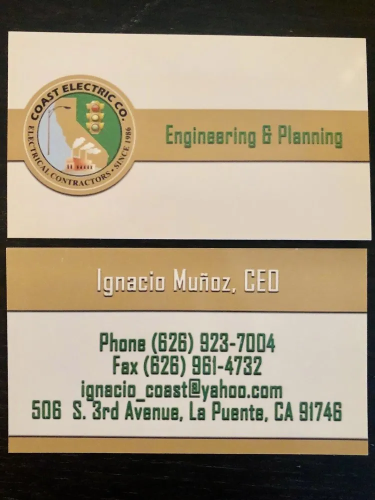 Slide of Coast Electric Company