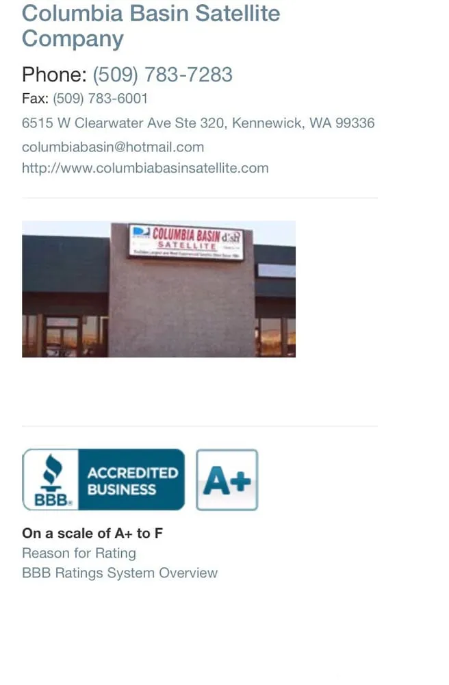 Slide of Columbia Basin Satellite & Electric