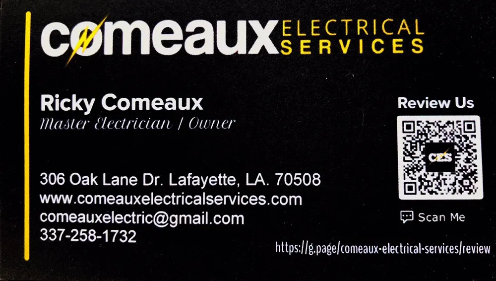 Slide of Comeaux Electrical Services