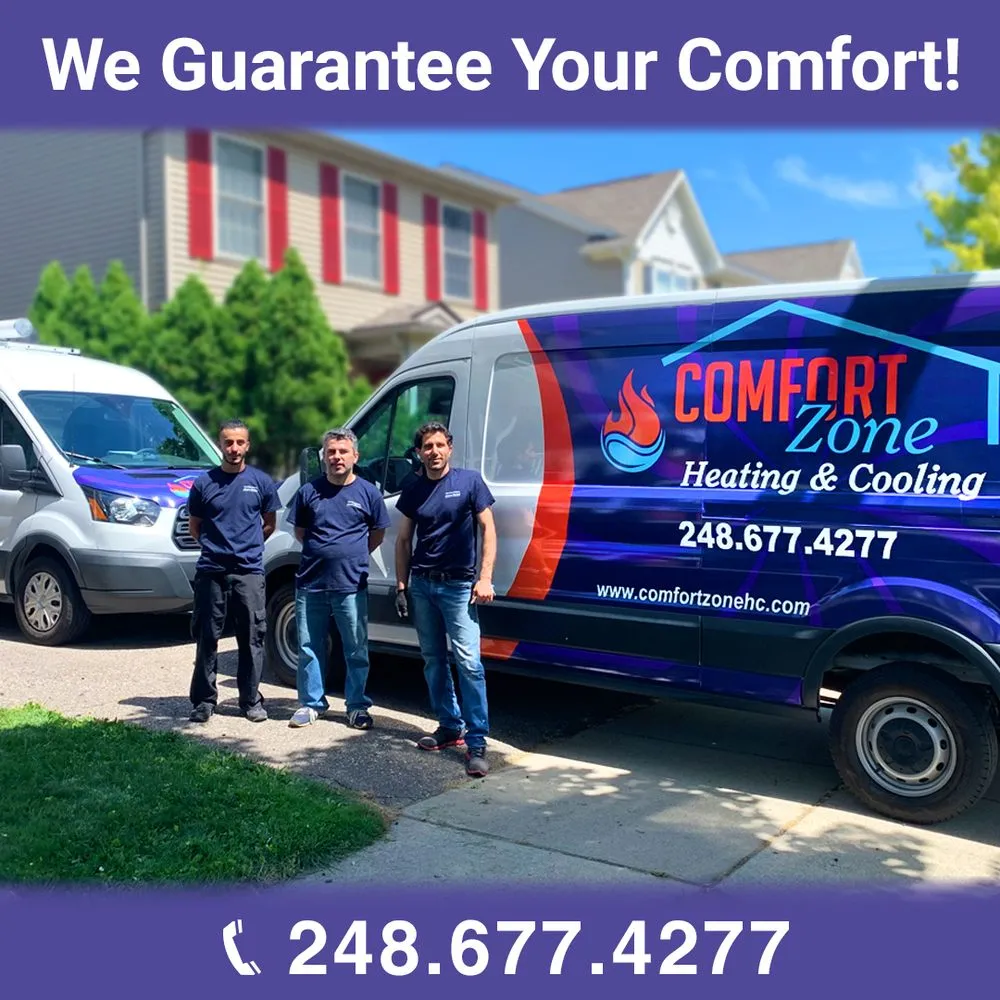 Slide of Comfort Zone Heating and Cooling