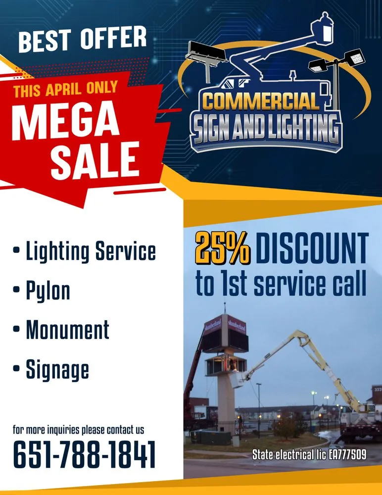 Slide of Commercial Sign and Lighting