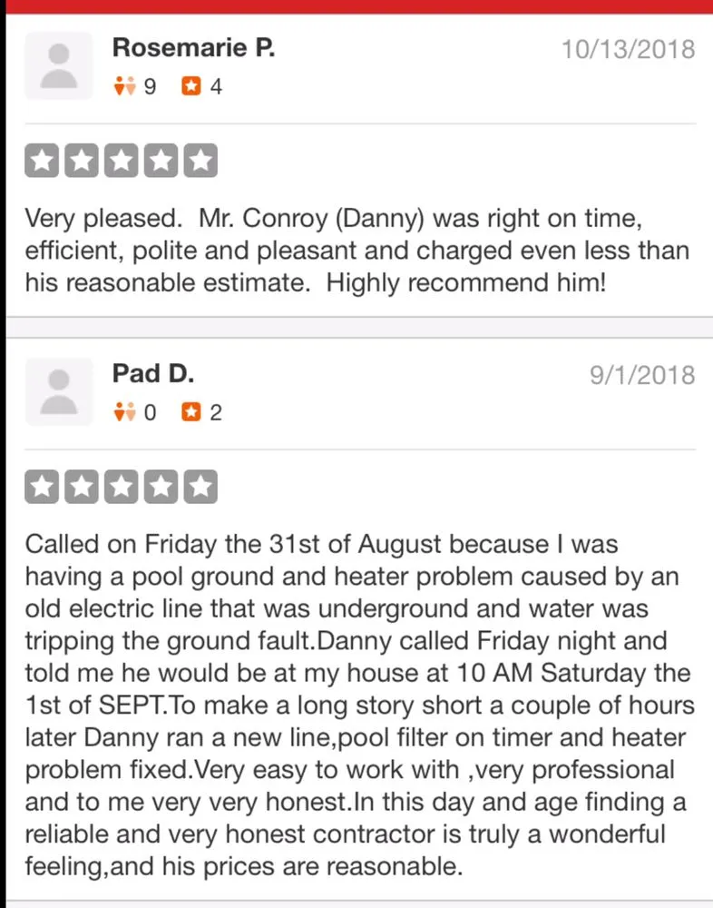 Slide of Conroy Electric