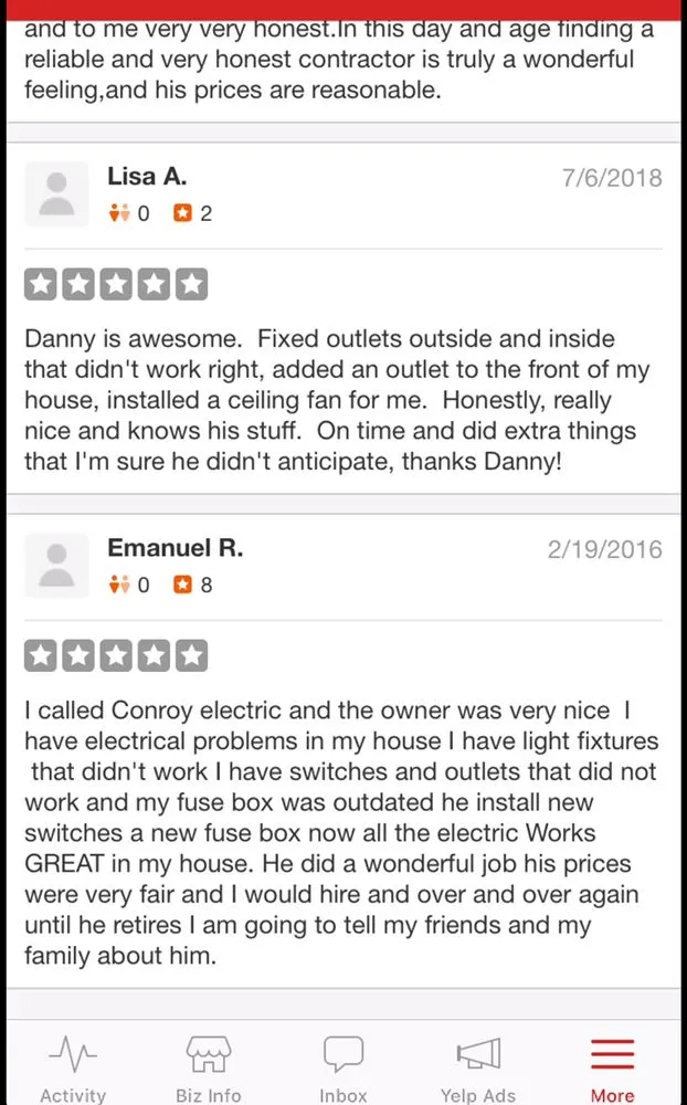 Slide of Conroy Electric